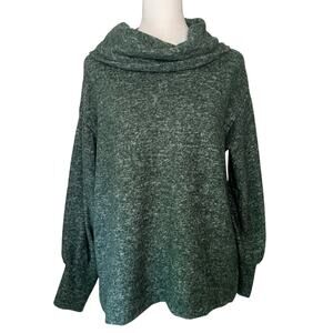 Maeve Anthropologie green knit turtleneck sweater size SP